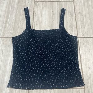 Madewell Navy Scrunched Top